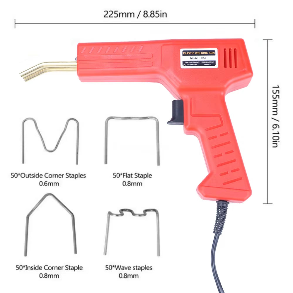 Plastic Welding Machine 200/600 Staples Kit DIY Plastic Welder Tool Kit EU/US Plug Plastic Repair Tools