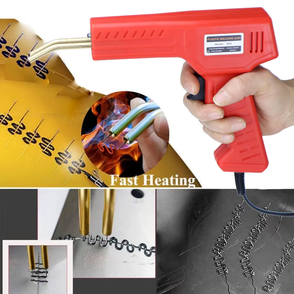 Plastic Welding Machine 200/600 Staples Kit DIY Plastic Welder Tool Kit EU/US Plug Plastic Repair Tools