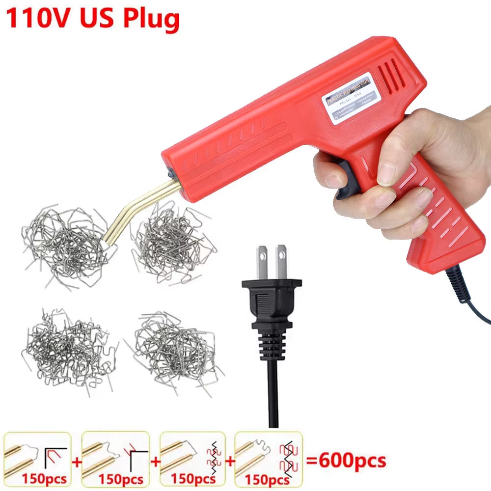 Plastic Welding Machine 200/600 Staples Kit DIY Plastic Welder Tool Kit EU/US Plug Plastic Repair Tools