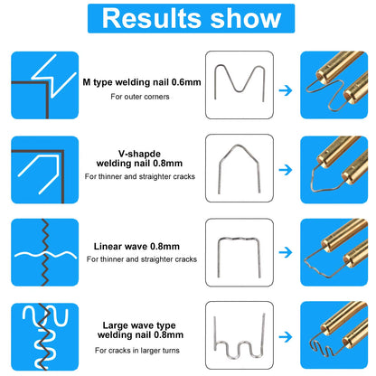 Welding Nail US/UK/AU/ EU Plastic Welding Hot Stapler Plastic Welding Machine Bumper Repair Tool 110V/220V